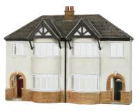 Bachmann 44-0206 Low Relief 1930s Semi Detached Houses 1:76 OO Scale Pre-Painted Resin Building ###